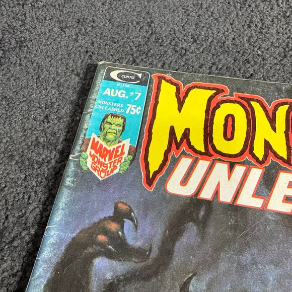 Monsters Unleashed! #7 August 1974 - Marvel Curtis Comics - Ch'Manu - Vintage - Picture 2 of 9